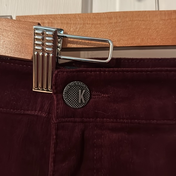 Kut from the Kloth NWT Diana High Rise Skinny Corduroy Pants Size 20W Color Wine - Picture 3 of 14